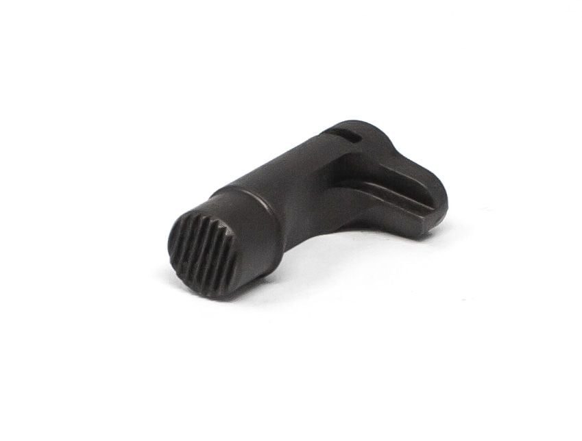 Fusion Firearms 1911 Magazine Catch – Extended, Black Serrated