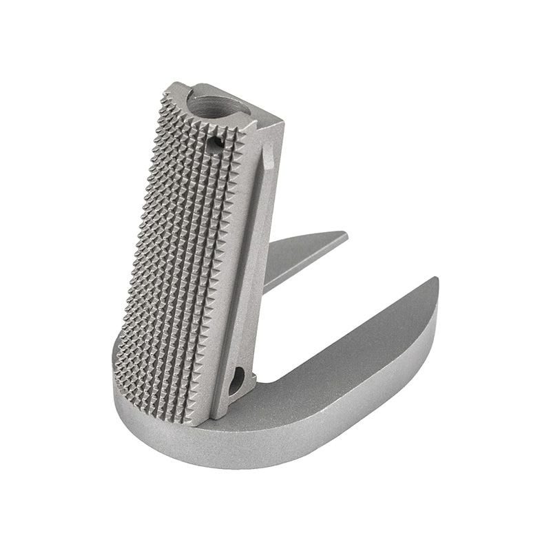 Fusion Firearms 1911 Mainspring Housing + Mag-Well – Officer, Checkered, Stainless Matte