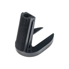 Fusion Firearms 1911 Mainspring Housing + Mag-Well – Officer, Checkered, Black
