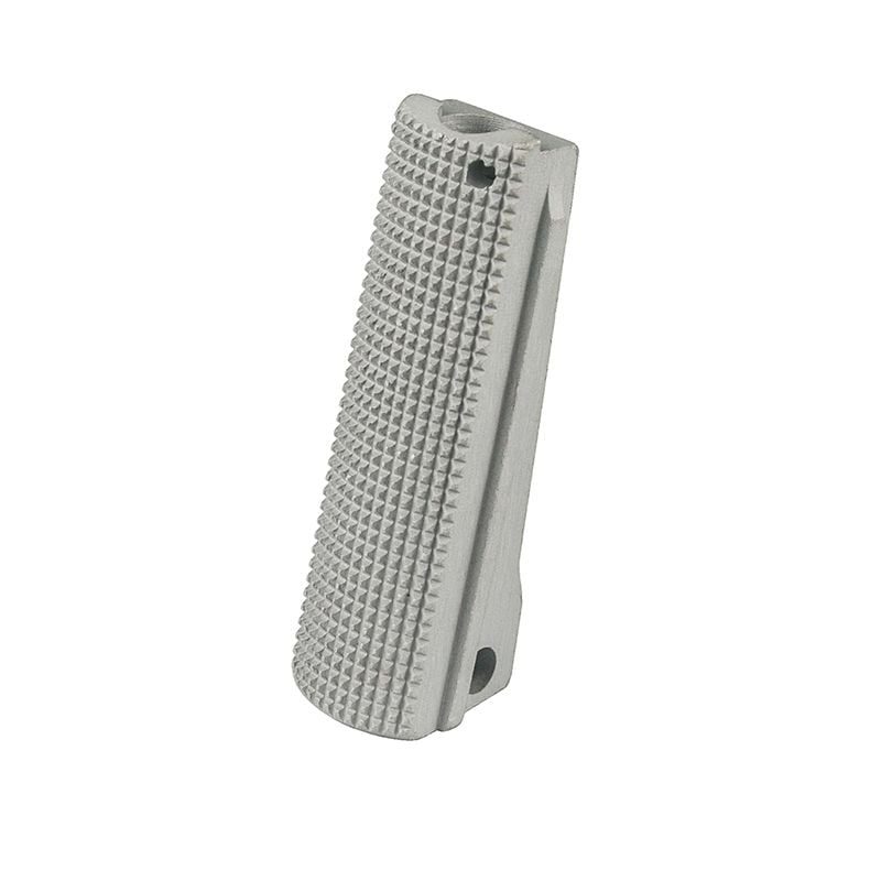 Fusion Firearms 1911 Alloy Mainspring Housing – Government, Checkered, Silver