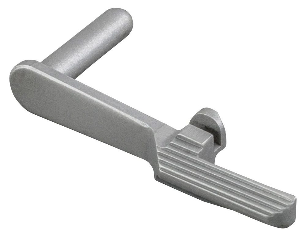 Fusion Firearms 1911 Slide Stop – 45 ACP – Extended, Thin Paddle Stainless Matte