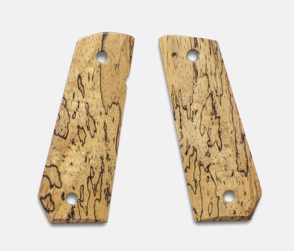 Fusion Firearms 1911 Full Size Grips, White Cocobolo, Smooth, Carry Cut, Thin