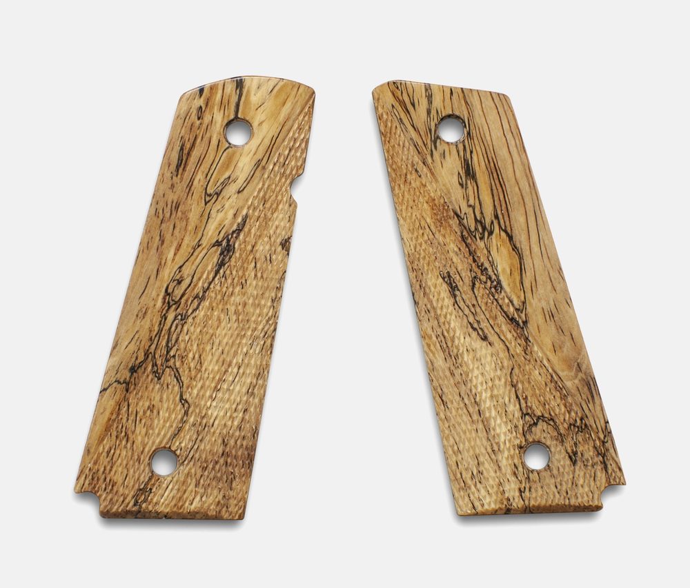 Fusion Firearms 1911 Full Size Grips, White Cocobolo, Ranger Cut, Beveled Bottom, Thin