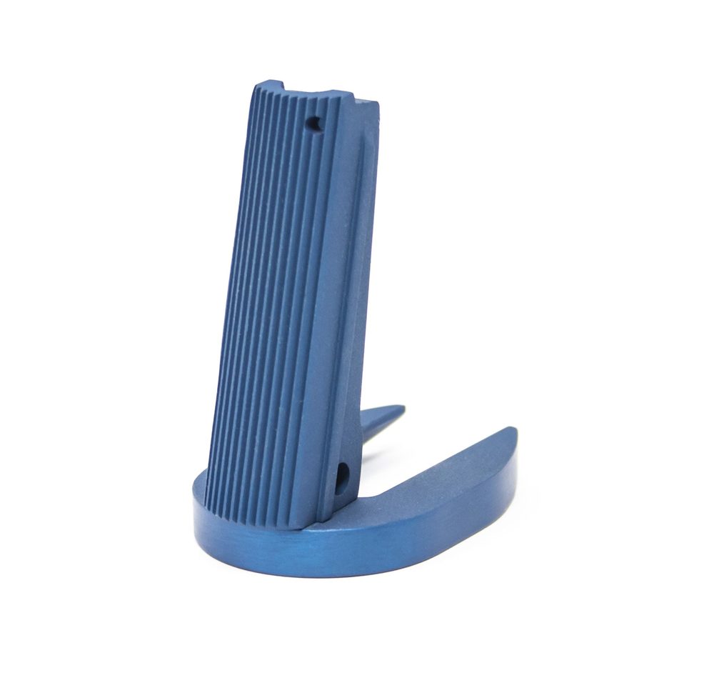 Fusion Firearms 1911 Alloy Mainspring Housing + Mag-Well – Government, Serrated, Blue