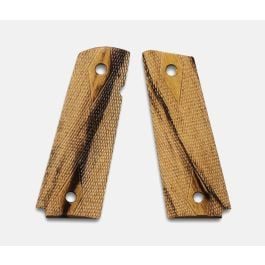 Fusion Firearms 1911 Full Size Grips, Inkberry, Double Diamond Checkered, Mag-Well Bottom