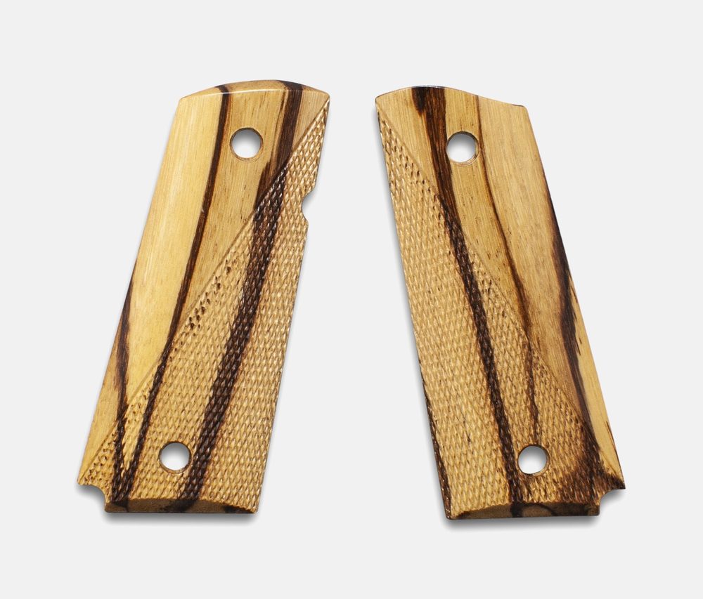 Fusion Firearms 1911 Officer Size Grips, Inkberry, Ranger Cut, Beveled Bottom