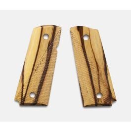 Fusion Firearms 1911 Officer Size Grips, Inkberry, Ranger Cut, Beveled Bottom, Thin