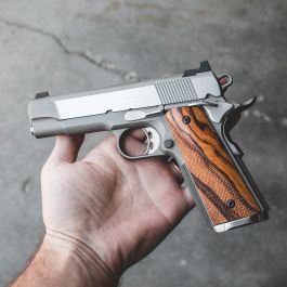 Fusion Firearms 1911 Pistol – Custom Stainless Commander (Polished) – 45 ACP