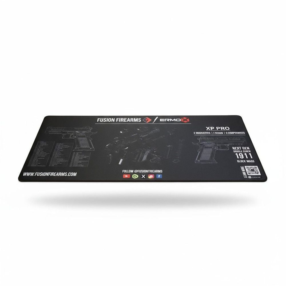 Fusion Firearms XP Pro XXL Branded Desk & Pistol Mat – 35″ x 15.75″