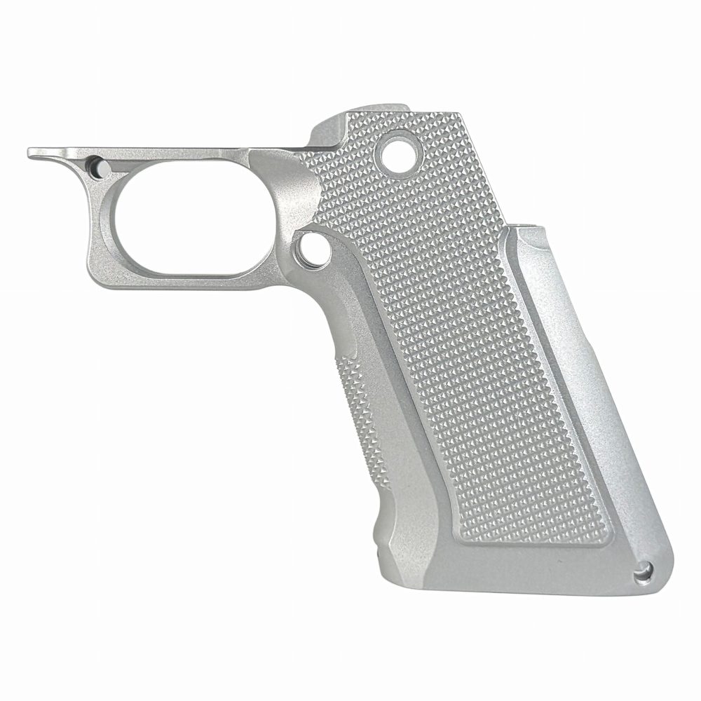 Fusion Firearms XP Pro Aluminum Grip – Aggressive Checkered – Chrome
