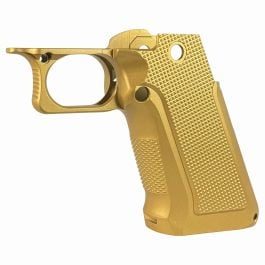 Fusion Firearms XP Pro Aluminum Grip – Aggressive Checkered – Gold