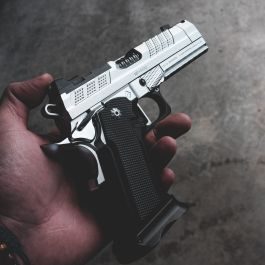Fusion Firearms XP COMP & Ported Pistol – 9MM – Chrome – Ambi Thumbrest (Custom Shop Edition)