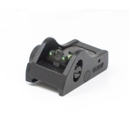 Fusion Firearms Adjustable Rear Shotgun Sight for Weaver &/or Picatinny Rail – Green Fiber Optic Ghost Ring