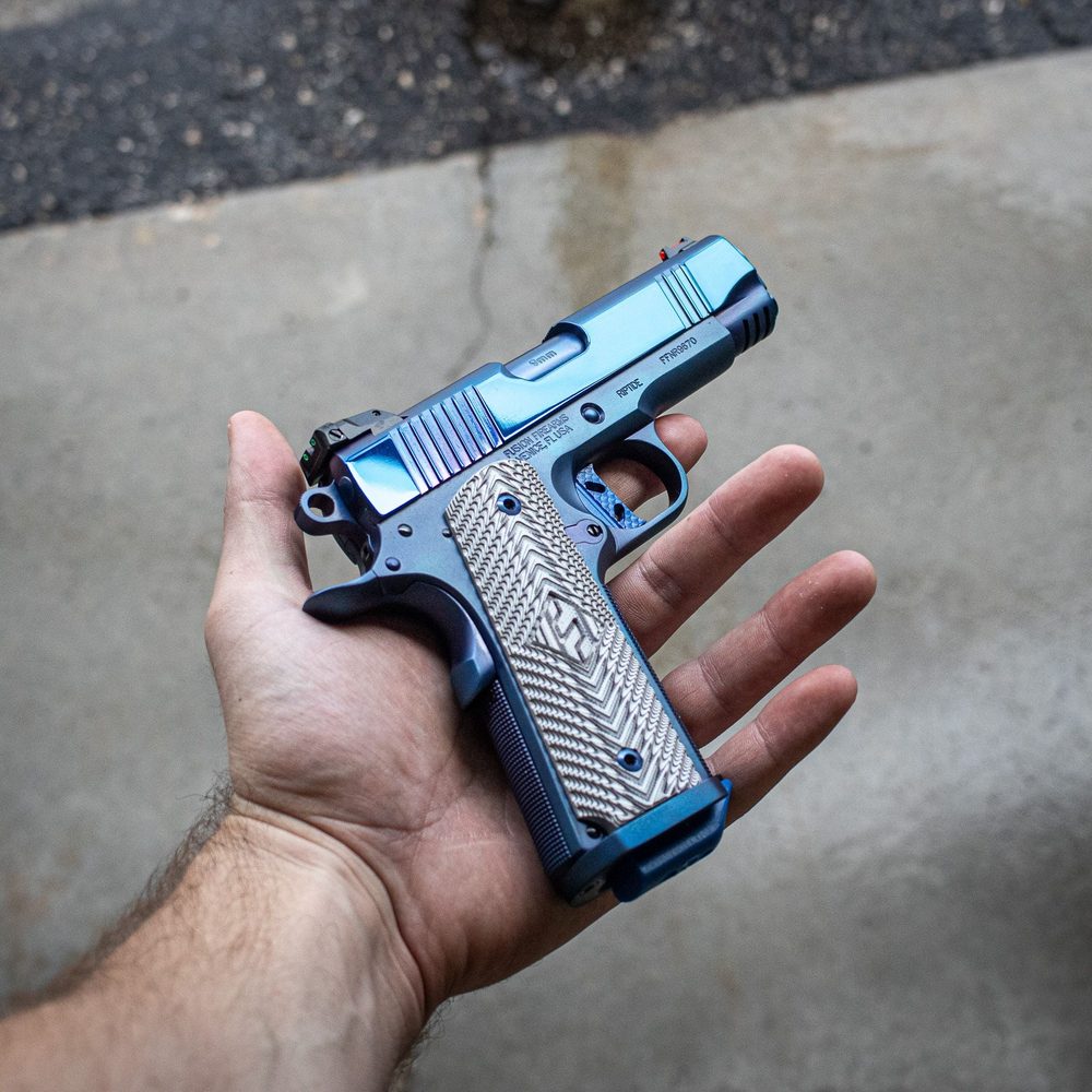 Fusion Firearms 1911 Pistol (4.25″) – “Freedom Limited” – Blue Sapphire Riptide – 9MM