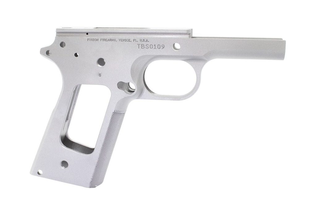 Fusion Firearms 1911 Government Frame – Stainless – Checkered Front Strap
