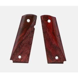 Fusion Firearms 1911 Full Size Grips, Red Cocobolo, Ranger Cut, Beveled Bottom