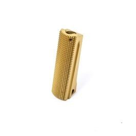 Fusion Firearms 1911 Alloy Mainspring Housing – Government, Checkered, Gold