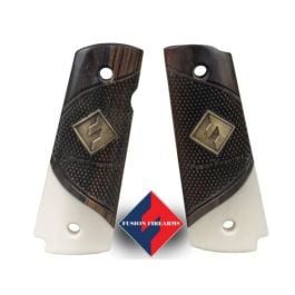 1911 Grips, Wood with Ivory and Fusion Logo, Magwell Cut