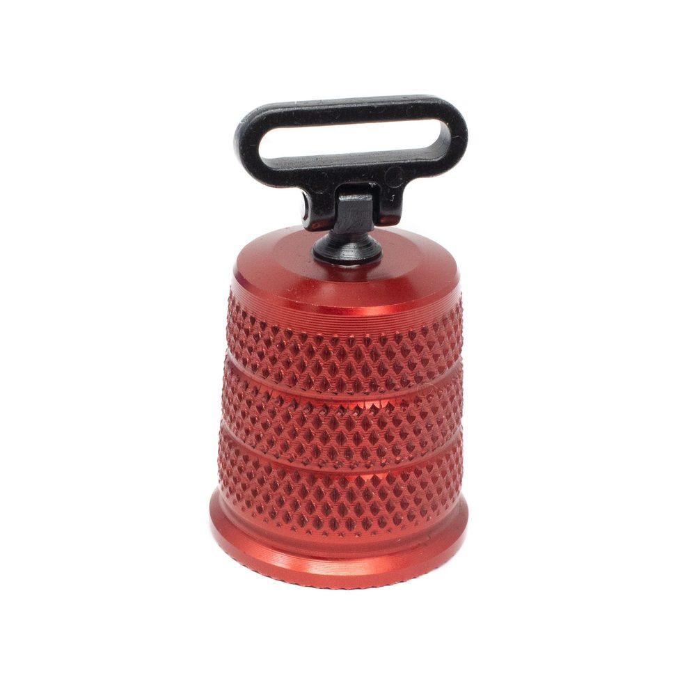 Fusion Firearms Shotgun Magazine Cap Extended Triple Knurled (Red) – Short W/ Sling Swivel