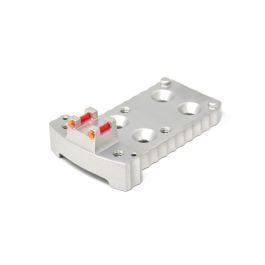 Fusion Firearms 1911 RMR Base Plate (Trijicon Style) -Light-Weight Aluminum -Silver, Fiber Optic