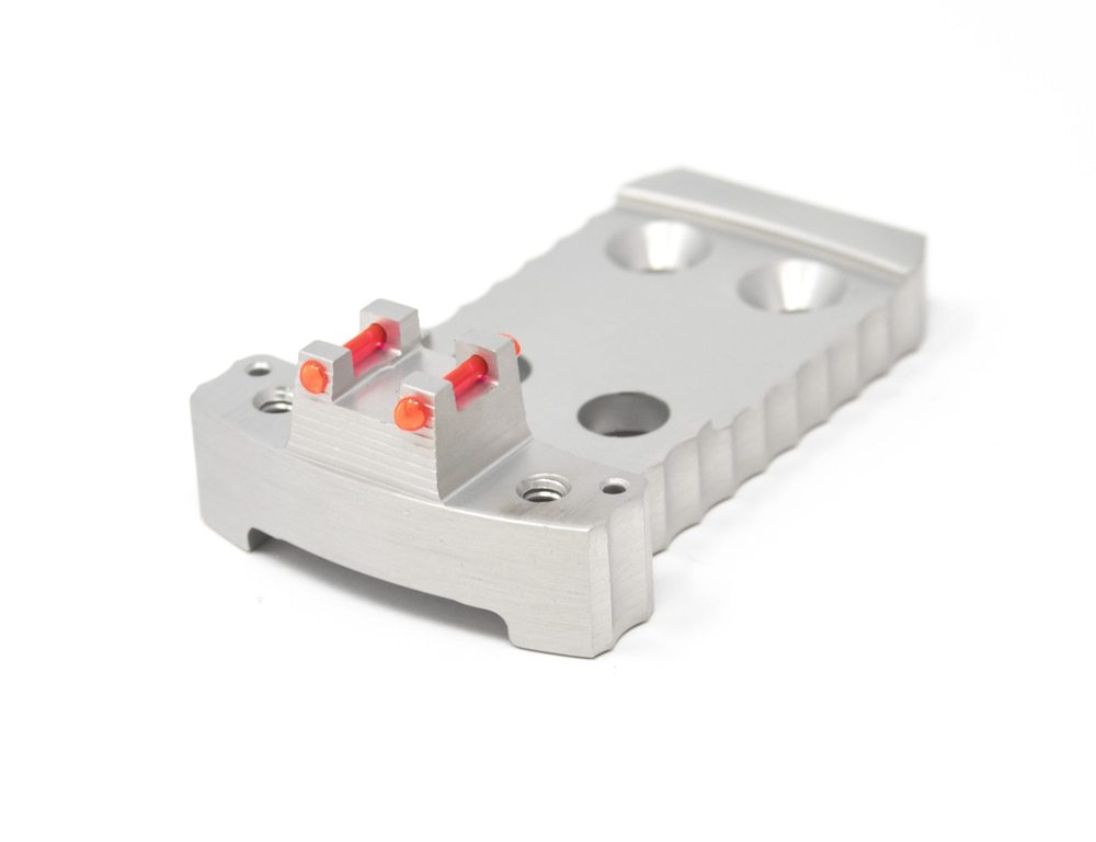 1911 Red Dot Base Plate (Holosun / Fusion) – Light-weight Aluminum – Silver