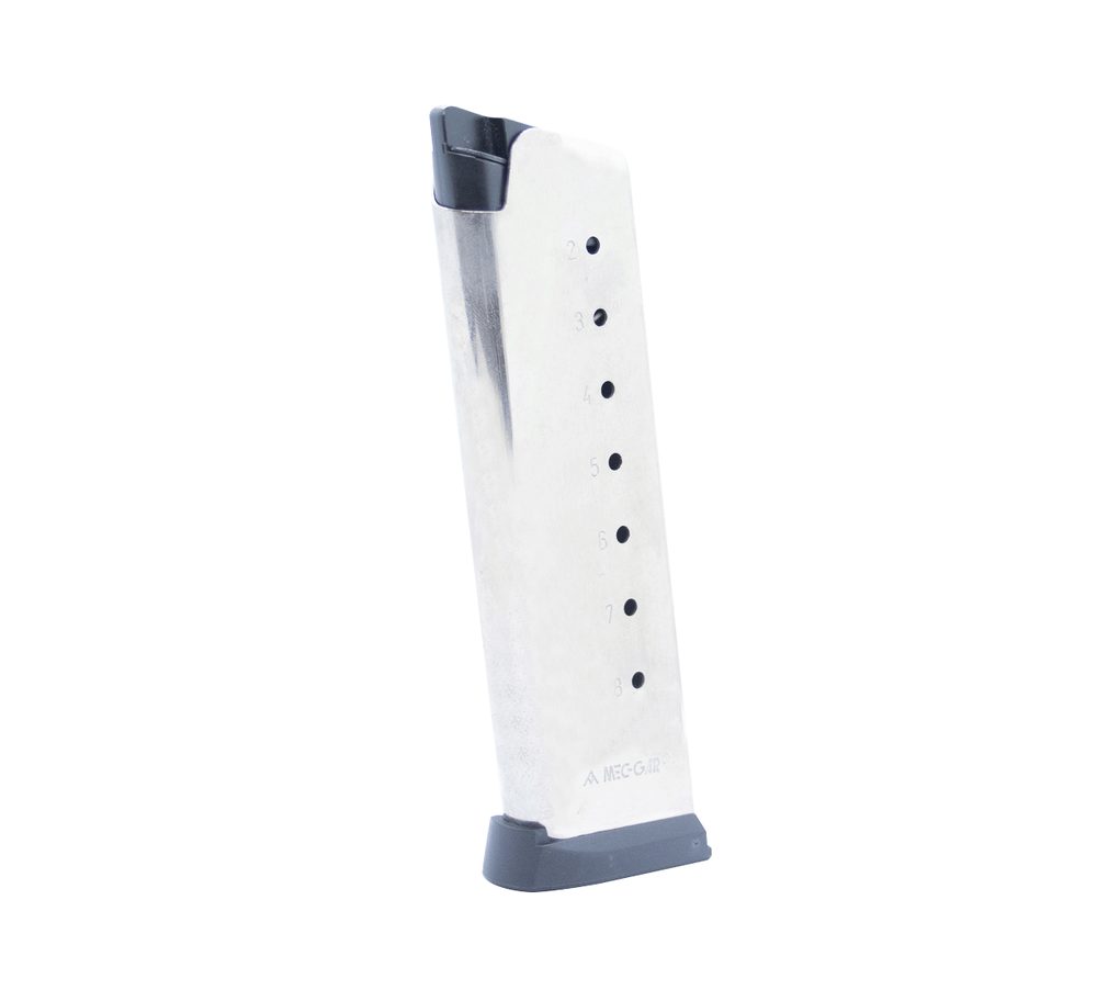 Fusion Firearms 1911 Mec-Gar Magazine with Poly Base Pad – 45acp – Full Size – 8 Round