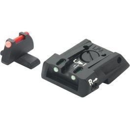 Fusion Firearms H&K – P30, P45, VP9 VP9 Striker – Fiber Optic Adjustable Sight Set