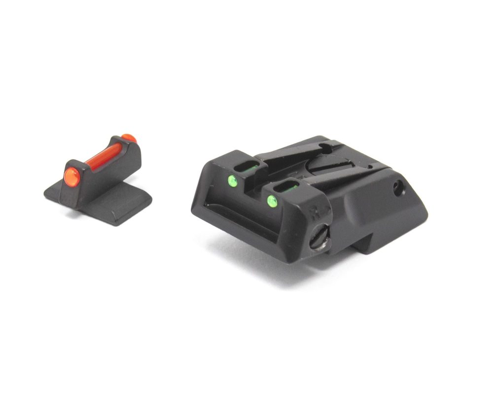 Fusion Firearms 1911 Standard Dovetail – Fiber Optic Adjustable Sight Set Flat Front Sight