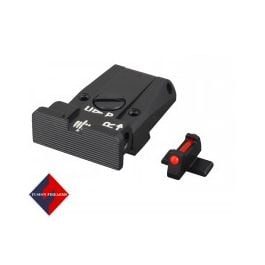 Fusion Firearms Sig Sauer P229 / Springfield XD – Black Target with Fiber Front Adjustable Sight Set