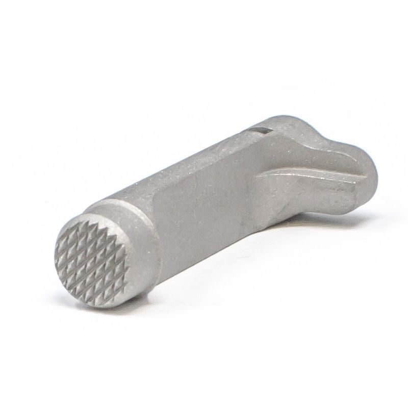 Fusion Firearms 1911 Double Stack Magazine Catch – Standard, Stainless Checkered