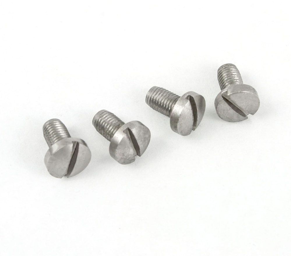 Fusion Firearms 1911 Grip Screws – Slot, Stainless, Thin (4)
