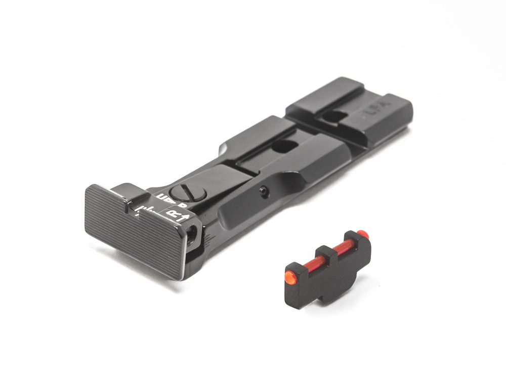 Fusion Firearms S&W RMR Rear Sight Black Target Black Body With Red Pin Front Sight